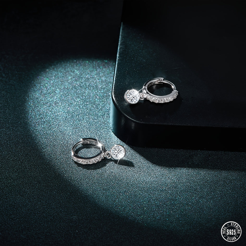 Simple Small Bubble 3.5mm Round Moissanite 925 Sterling Silver Earrings, Not Prone To Allergies, The First Choice For Gifts