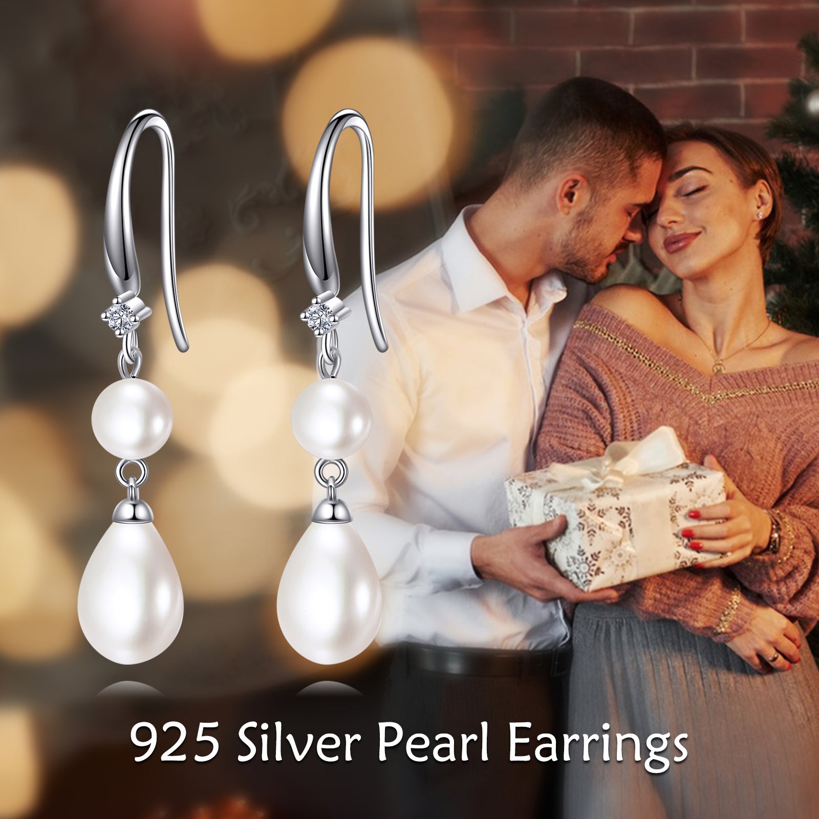 Shell Pearl Earrings for Women 925 Sterling Silver Vintage Dangle Earrings Shell Pearl Jewelry Mother'S Day