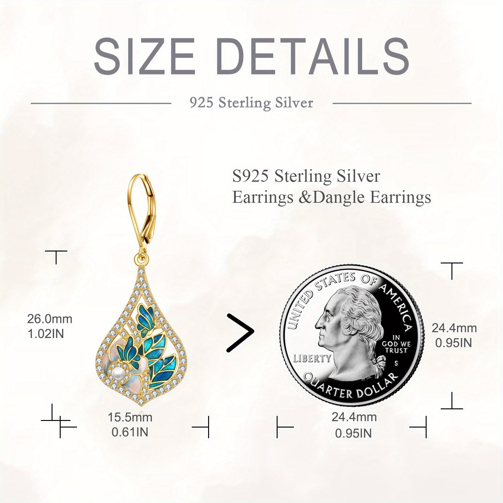 Enamel Flower Earrings 925 Sterling Silvery Butterfly Earrings for Women Butterfly Jewelry