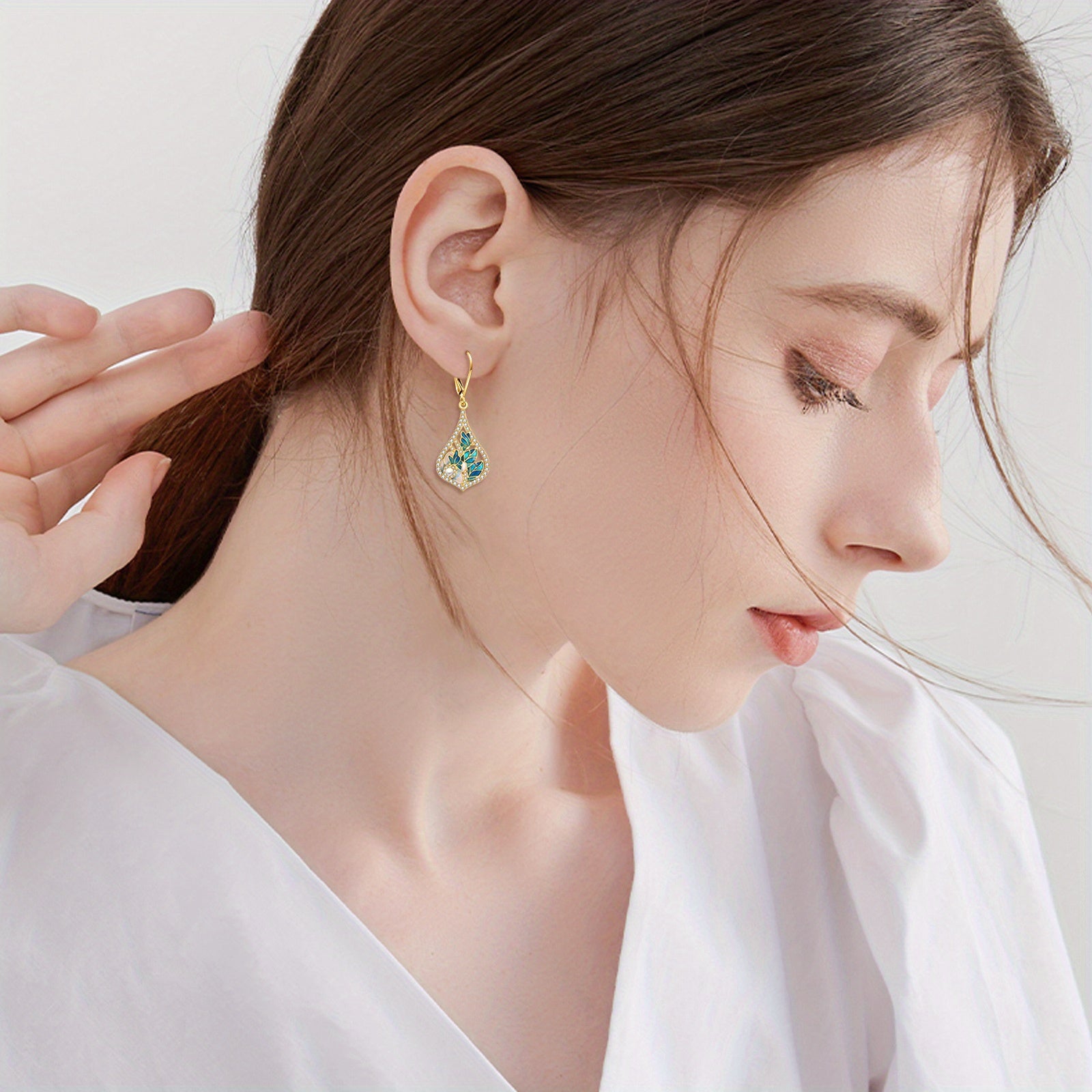 Enamel Flower Earrings 925 Sterling Silvery Butterfly Earrings for Women Butterfly Jewelry