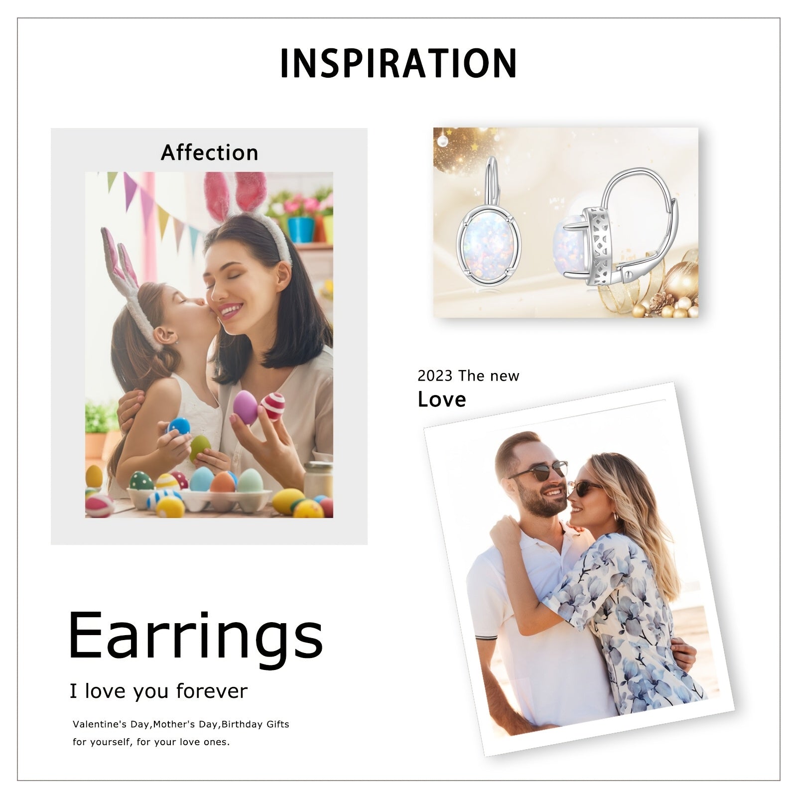 YFN 925 Sterling Silvery Opal Earrings for Women